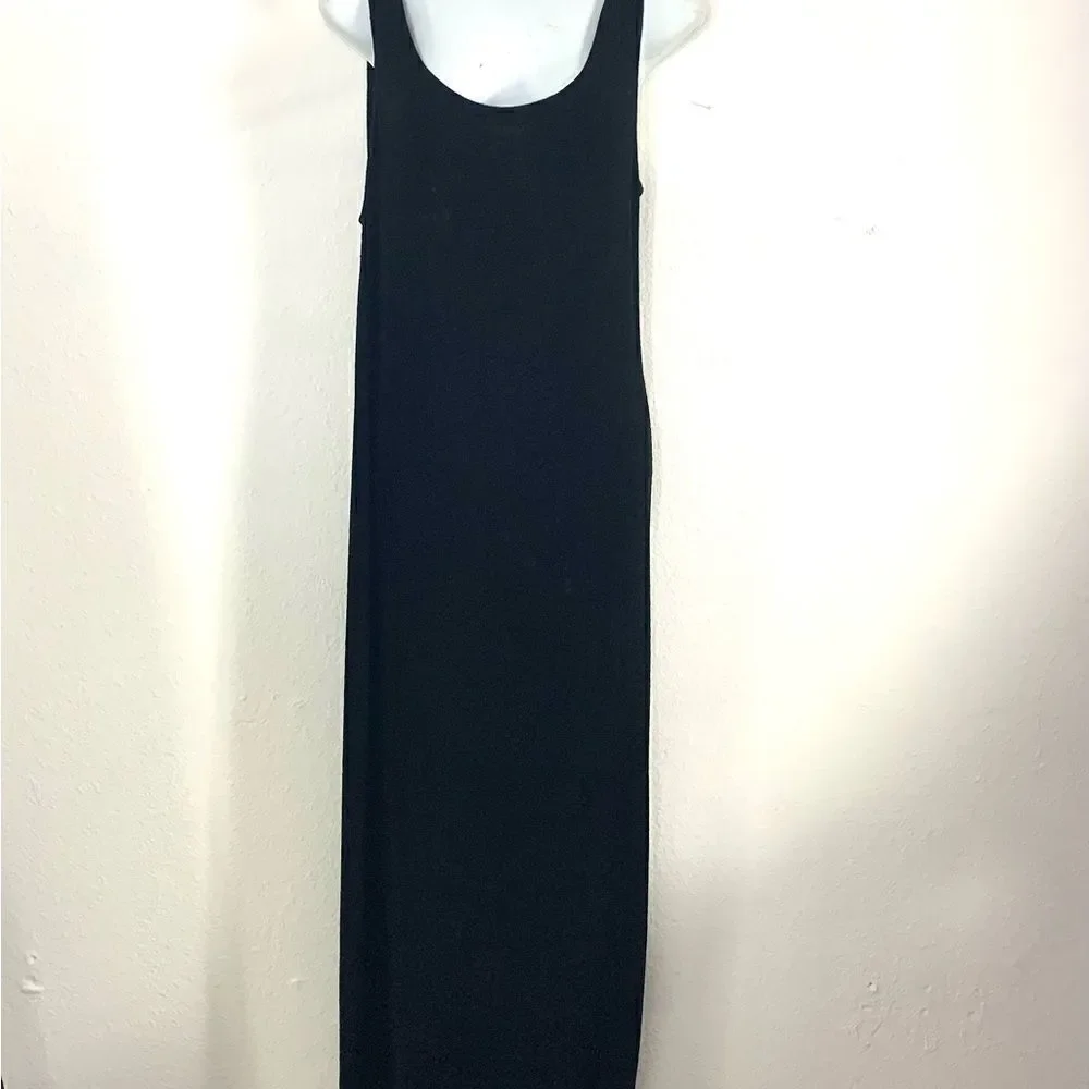 Vintage Black Christmas New Years Festive Dress w/ Gold Sheer Beaded Overlay - Picture 14 of 14